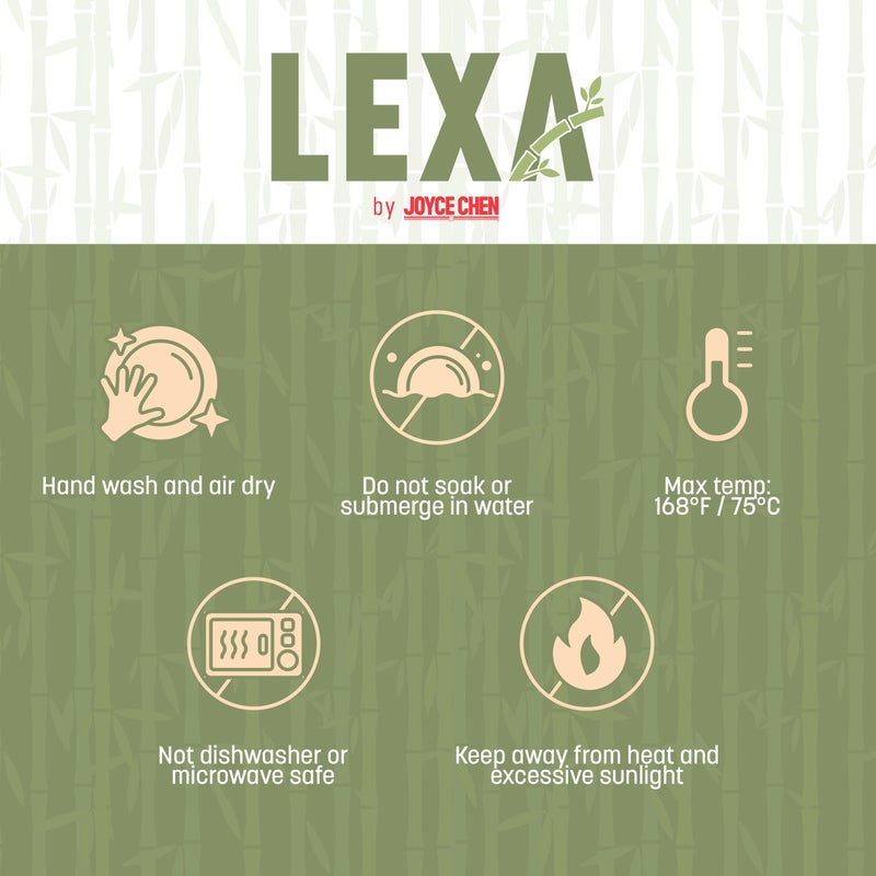 LEXA 12" Handmade White Bamboo Wooden Fruit Bowl for Kitchen Counter - 130 oz Lightweight Large Bamboo Wood Salad Bowl - Image 3